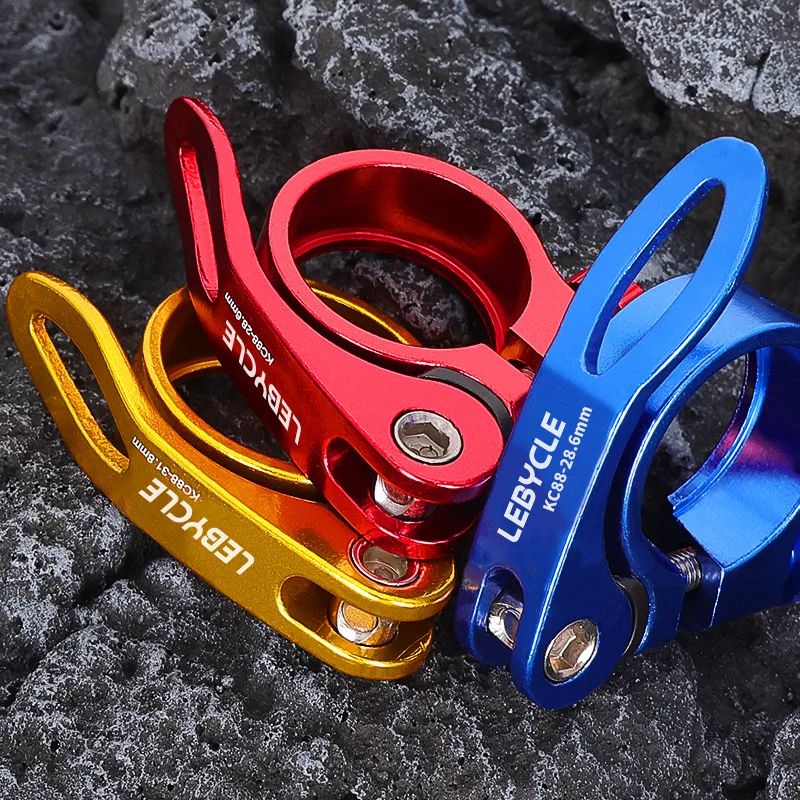 Lebycle Ultralight Aluminum Quick Release Bike Seat Post Clamp For Road  MTB 2