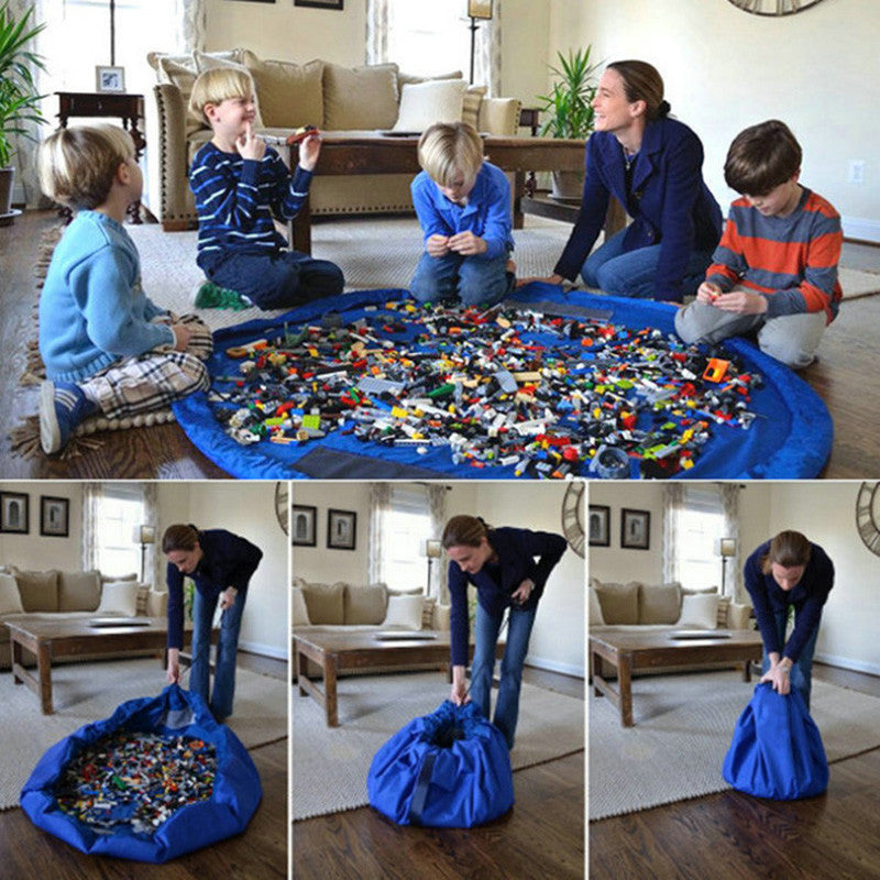 Portable Kids Toy Storage Bag  Play Mat Multifunctional Building Blocks Organizer For Christmas Gif 1