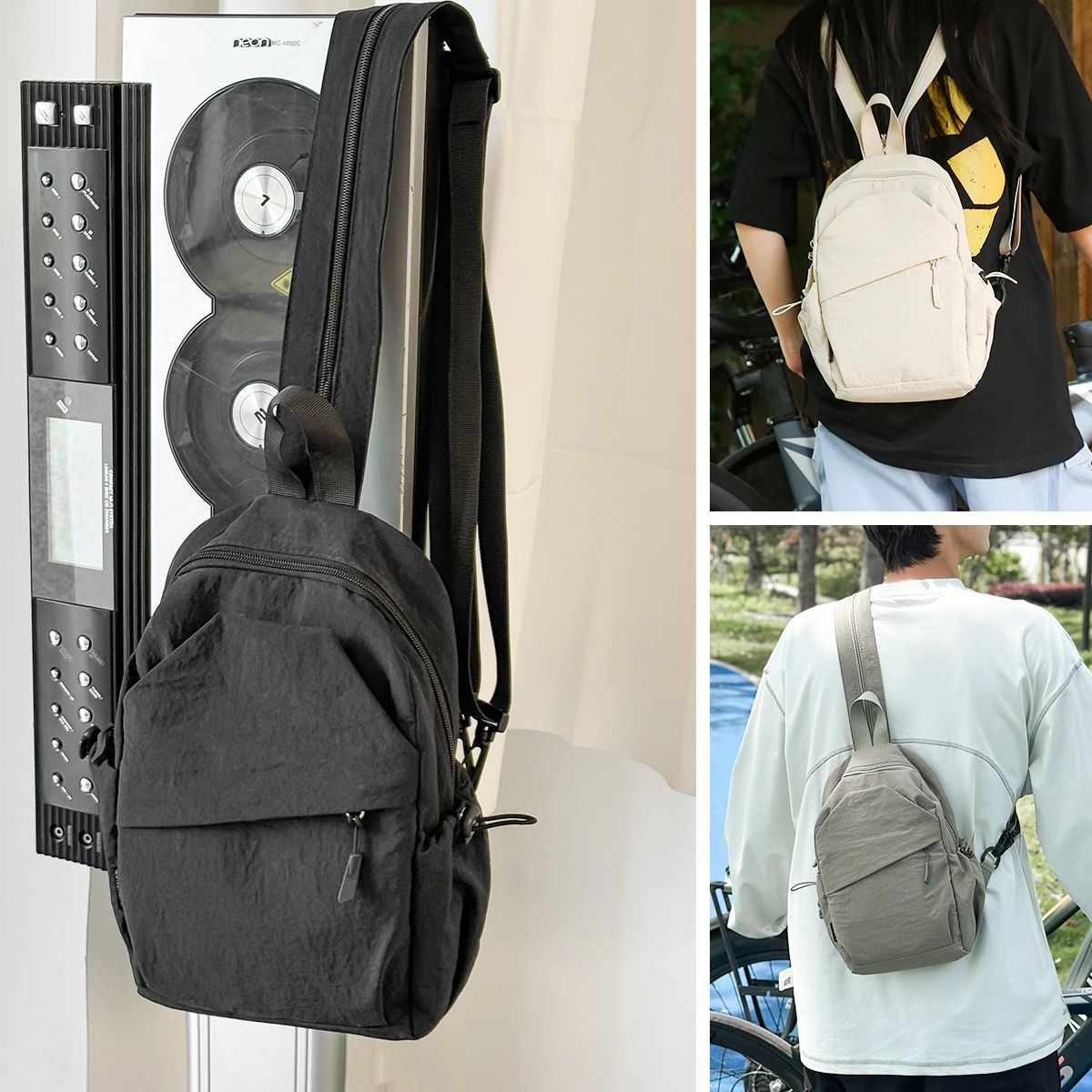 Crossbody Bag For Men Women  Lightweight Single Shoulder Chest Backpack For Cycling Hiking Travel A 6