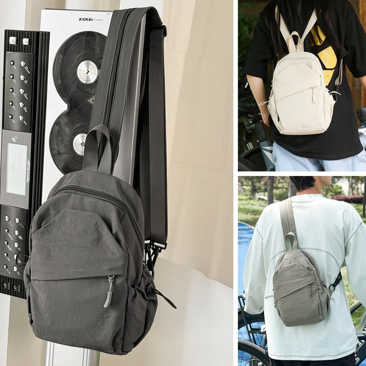 Crossbody Bag For Men Women  Lightweight Single Shoulder Chest Backpack For Cycling Hiking Travel A 7