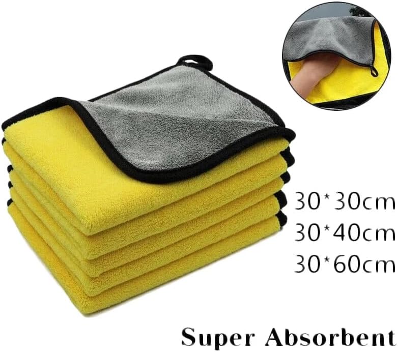 Thick Microfiber Car Cleaning Towels  Ultra Soft Double Layer Drying Cloths 126pcs Set
