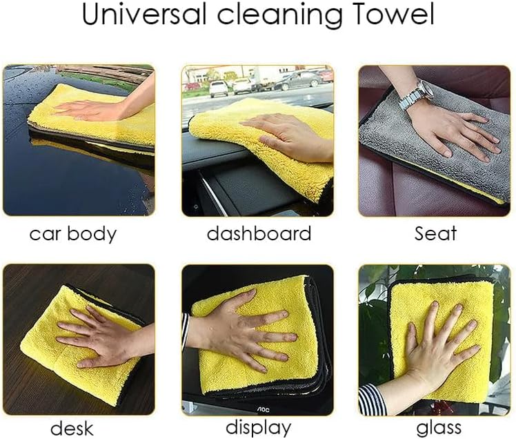 Thick Microfiber Car Cleaning Towels  Ultra Soft Double Layer Drying Cloths 126pcs Set 1