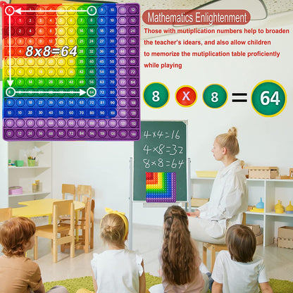 Educational Times Table Push Bubble Fidget Pop Toy Colorful Math Teaching Resource  Stress Relief T 3