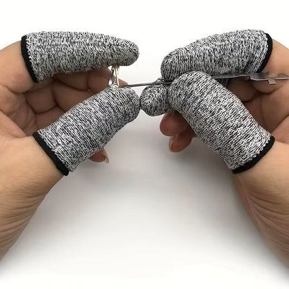 10 Piece Anti Cut Finger Sleeve Set Flexible Fingertip Protectors For Kitchen And Craft Safety 1