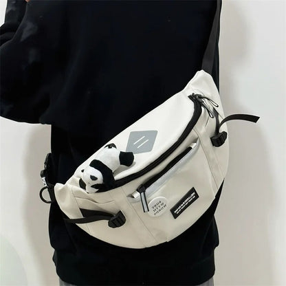 Unisex Reflective Crossbody Chest Bag, Versatile Waist Bag for College Students, Purses & Handbags