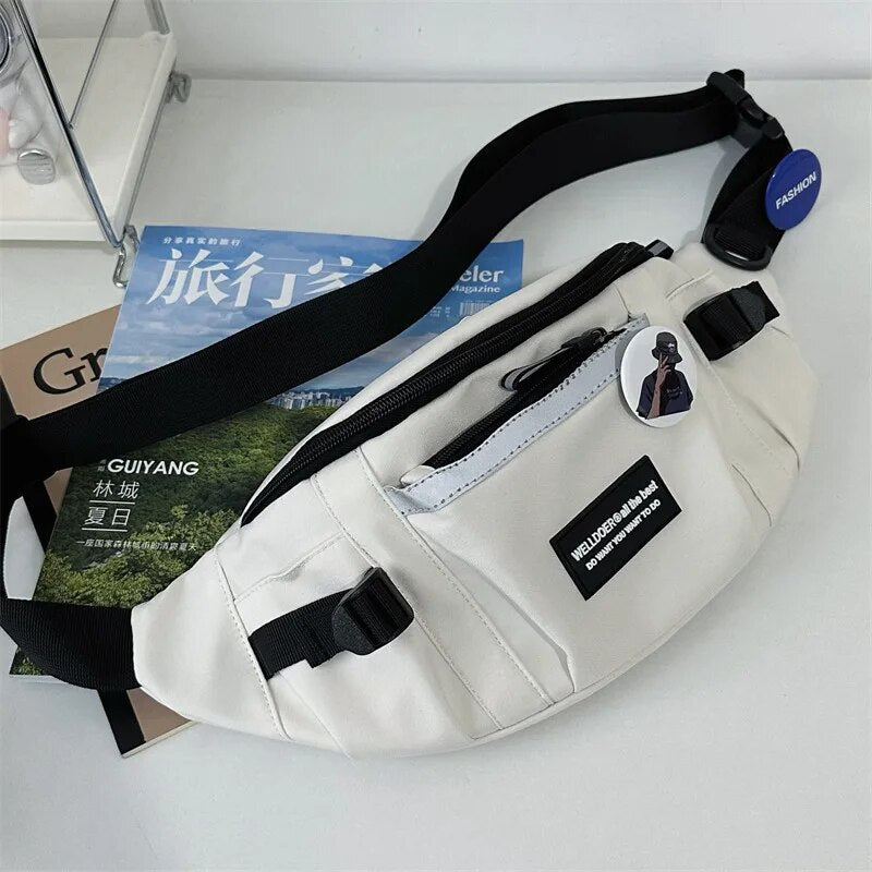 Unisex Reflective Crossbody Chest Bag Versatile Waist Bag For College Students Purses  Handbags 2