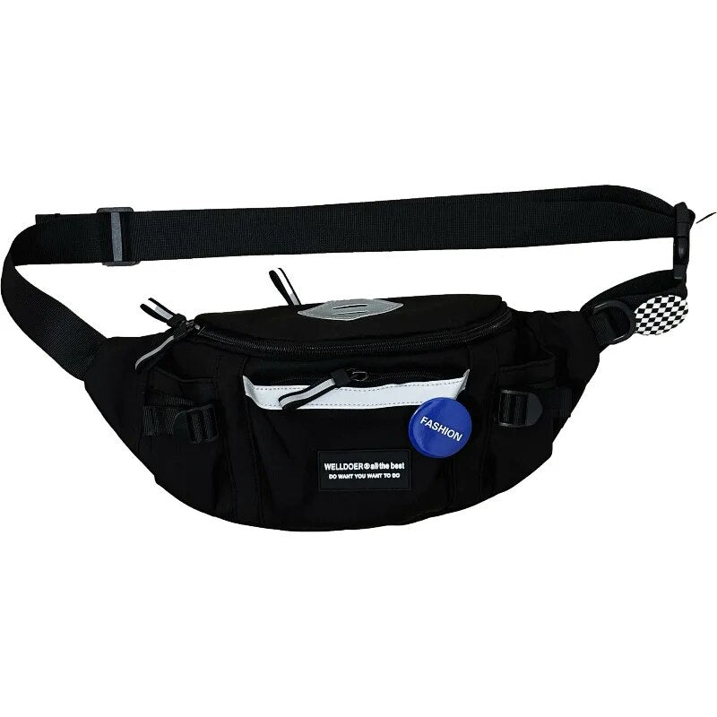 Unisex Reflective Crossbody Chest Bag Versatile Waist Bag For College Students Purses  Handbags 6