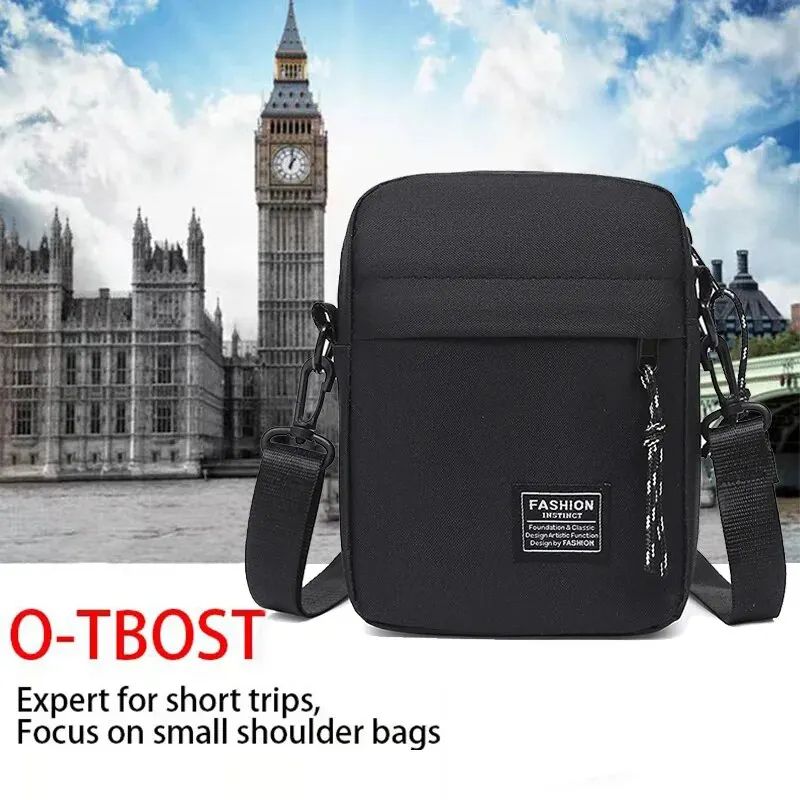 Men's Fashion Oxford Cloth Satchel – Casual Diagonal Crossbody Shoulder Bag, Small Square Handbag for Daily Use