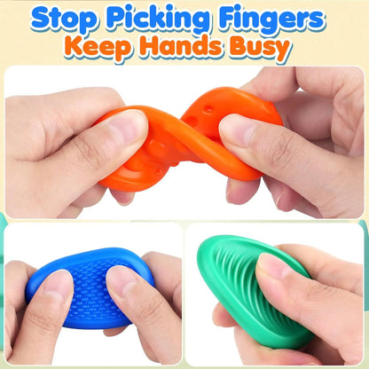 Textured Silicone Sensory Fidget Toys For Adults  Kids Calming Worry Stones For Autism ADHD And Anx 2