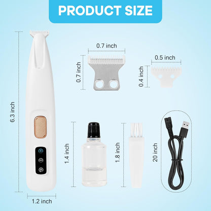 LED Dog Paw Trimmer  Waterproof Pet Hair Grooming Clippers With Display  18mm Wide Blade 2