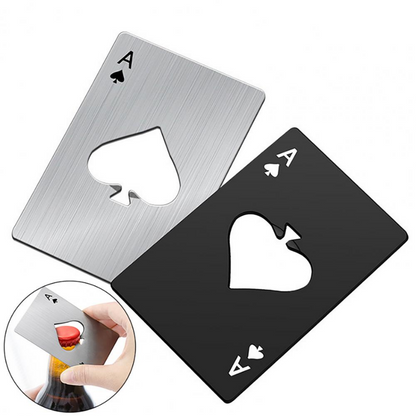 Stainless Steel Poker Card Bottle Can Opener Credit Card Size Metal Bar Tool For Beer  Restaurant U 3