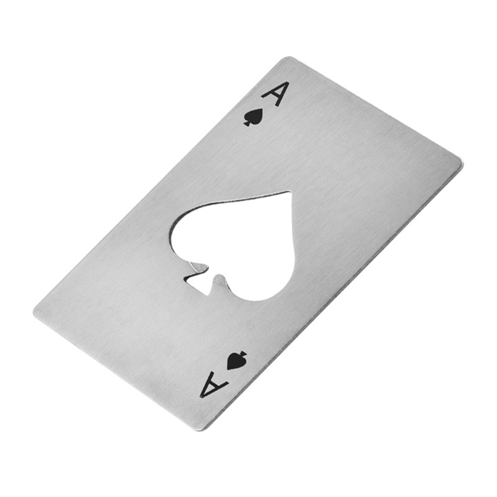 Stainless Steel Poker Card Bottle Can Opener Credit Card Size Metal Bar Tool For Beer  Restaurant U 6