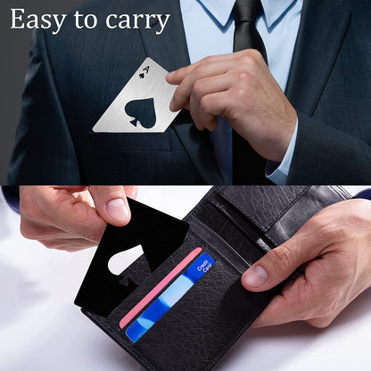 Stainless Steel Poker Card Bottle Can Opener Credit Card Size Metal Bar Tool For Beer  Restaurant U 5