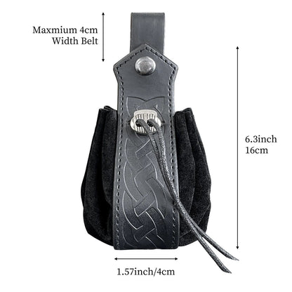 Men VikingStyle Medieval Coin Pouch Belt Bag HighQuality Retro Leather Waist Purse Cool Renaissance 5