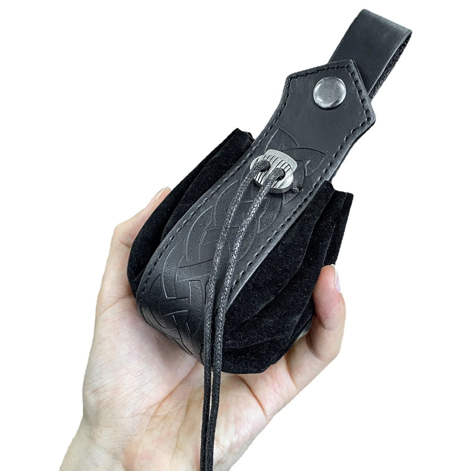 Men VikingStyle Medieval Coin Pouch Belt Bag HighQuality Retro Leather Waist Purse Cool Renaissance 4