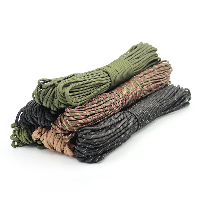 Paracord Rope 7-Strand Polyester Cord for Outdoor Camping, Survival, Hiking, Tent Accessories, and DIY Projects