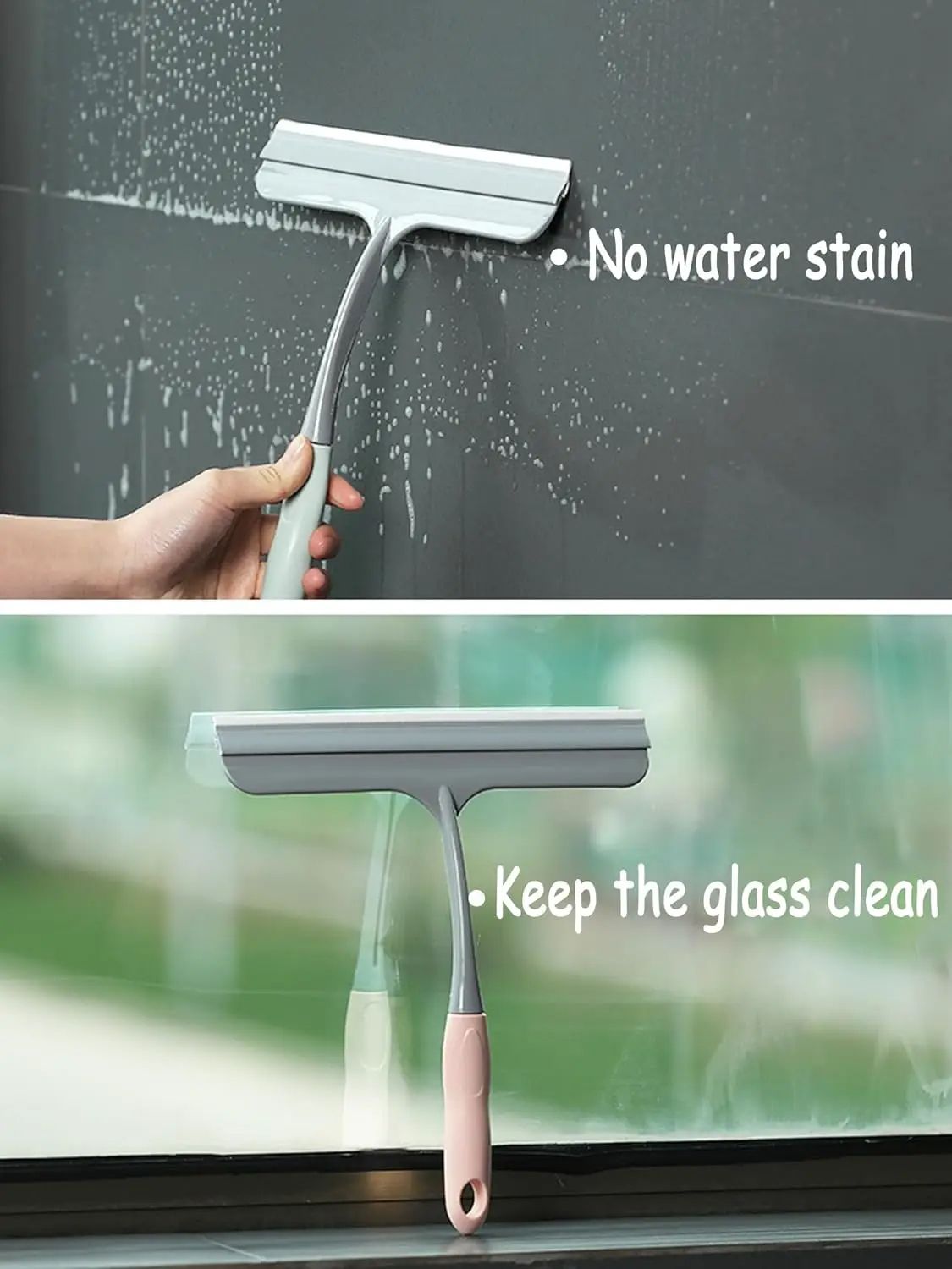 Shower Window Squeegee For Shower Doors Bathroom Glass Car Window Cleaning NonSlip Handle Rubber Bl 2