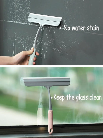 Shower Window Squeegee For Shower Doors Bathroom Glass Car Window Cleaning NonSlip Handle Rubber Bl 2