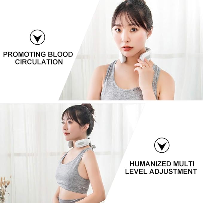 4D Neck Massage Machine With Heat  Cervical Spine Massager With Vibration Hot Compress  Breathing L 7