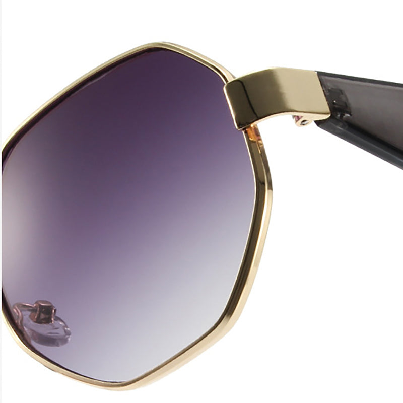 Retro Polygonal Sunglasses Luxury Metal Frame Designer Shades For Women  Men 4