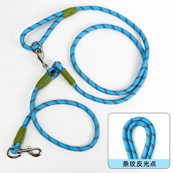 Reflective Nylon Dog Leash With Traffic Handle Slip Lead Rope Chain For Small Large Dogs HandsFree  4