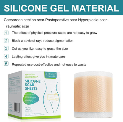 150cm SiliconTreatment E Scar Treatment Tape  Reusable Gel Patch For Acne Burn Surgical  Trauma Sca 4
