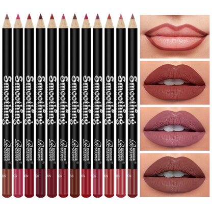 Long Lasting Lipstick Set with Professional Lip Liner Pencil & Matte Lip Gloss for Women, Perfect Valentines Day Gifts
