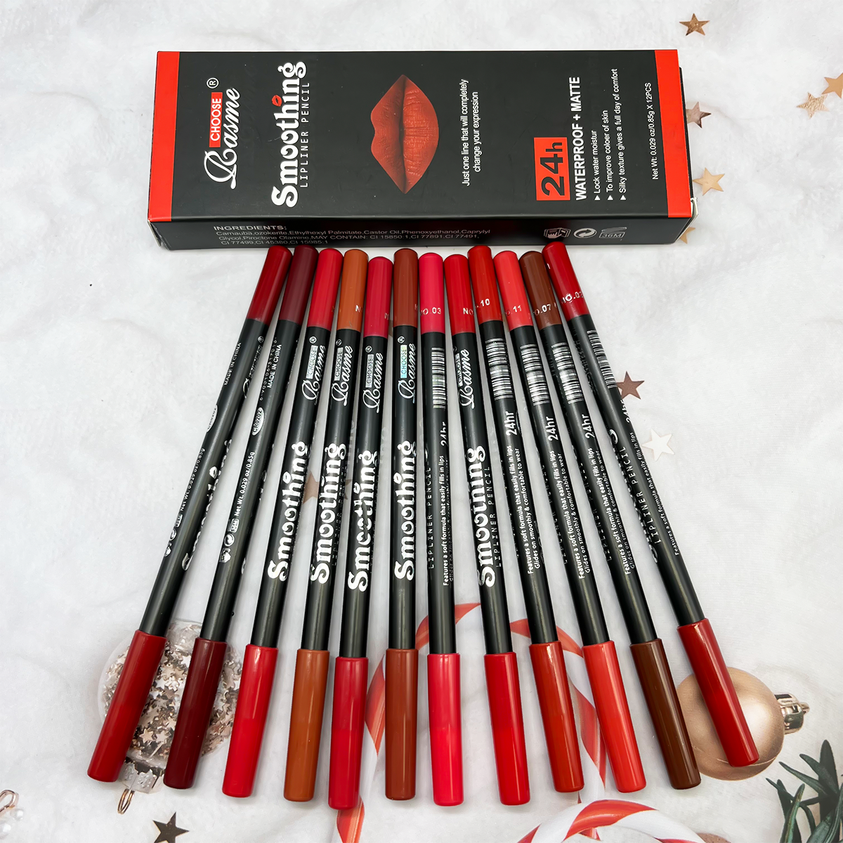 Long Lasting Lipstick Set with Professional Lip Liner Pencil & Matte Lip Gloss for Women, Perfect Valentines Day Gifts