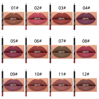 Long Lasting Lipstick Set with Professional Lip Liner Pencil & Matte Lip Gloss for Women, Perfect Valentines Day Gifts