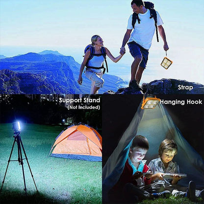 Camping Lantern Solar Rechargeable LED Tent Light With Magnet Powerful Flashlight  Power Bank For E 4