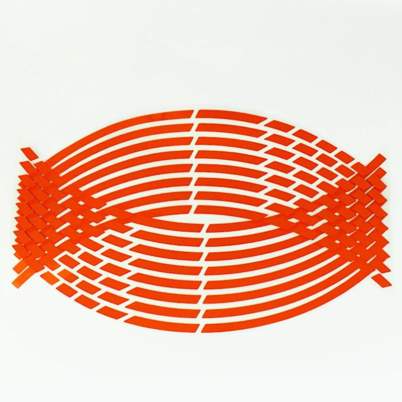 Motorcycle Wheel Tire Stickers Reflective Rim Tape Strips Universal Motorbike  Car Auto Decals 12