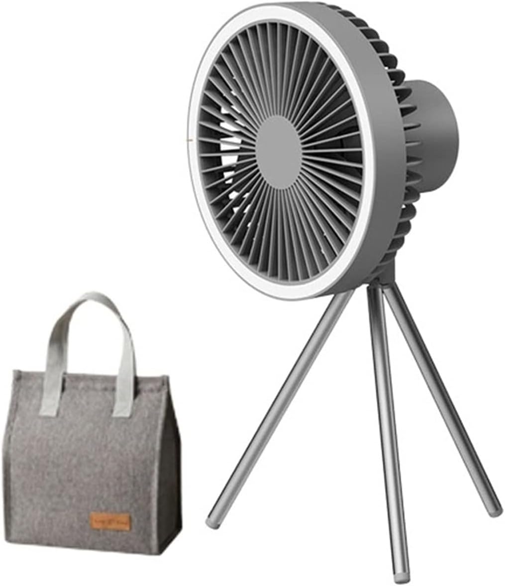 Portable Camping Fan With LED  Power Bank  4000mAh10000mAh Rechargeable Wireless Fan For Desk Tent  6