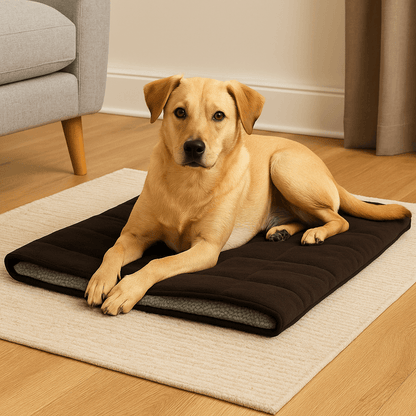Large Self-Warming Dog Crate Pad Cozy Thermal Mat, Machine Washable