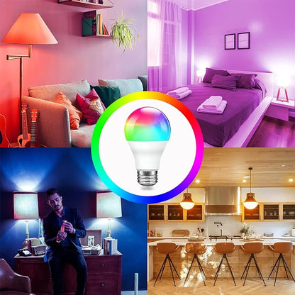 Smart WiFi LED Bulb E27  9W RGBCW Dimmable Light With Voice Control For Alexa  Google Home 1