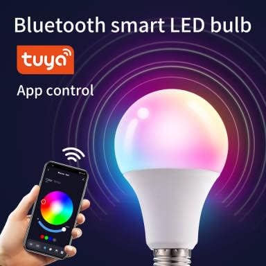 Smart WiFi LED Bulb E27  9W RGBCW Dimmable Light With Voice Control For Alexa  Google Home 4