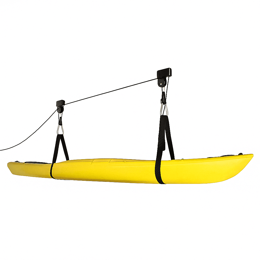 2Pack Kayak Hoist Lift System 125 Lb Capacity Each Overhead Garage Storage For Canoes Bikes And Mor 1