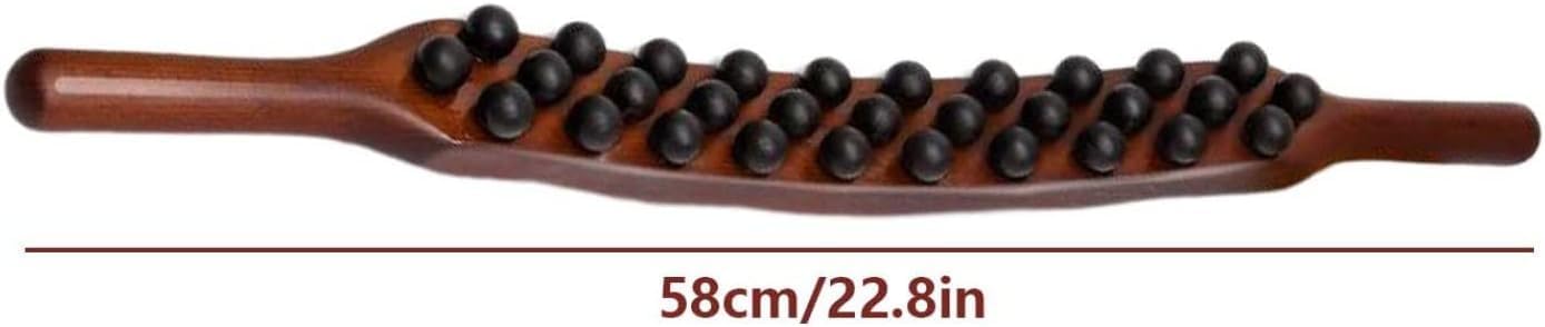 Beech Wood Guasha Scraping Stick  820Bead Universal Back  Abdominal Massager For Tendon Relaxation  2