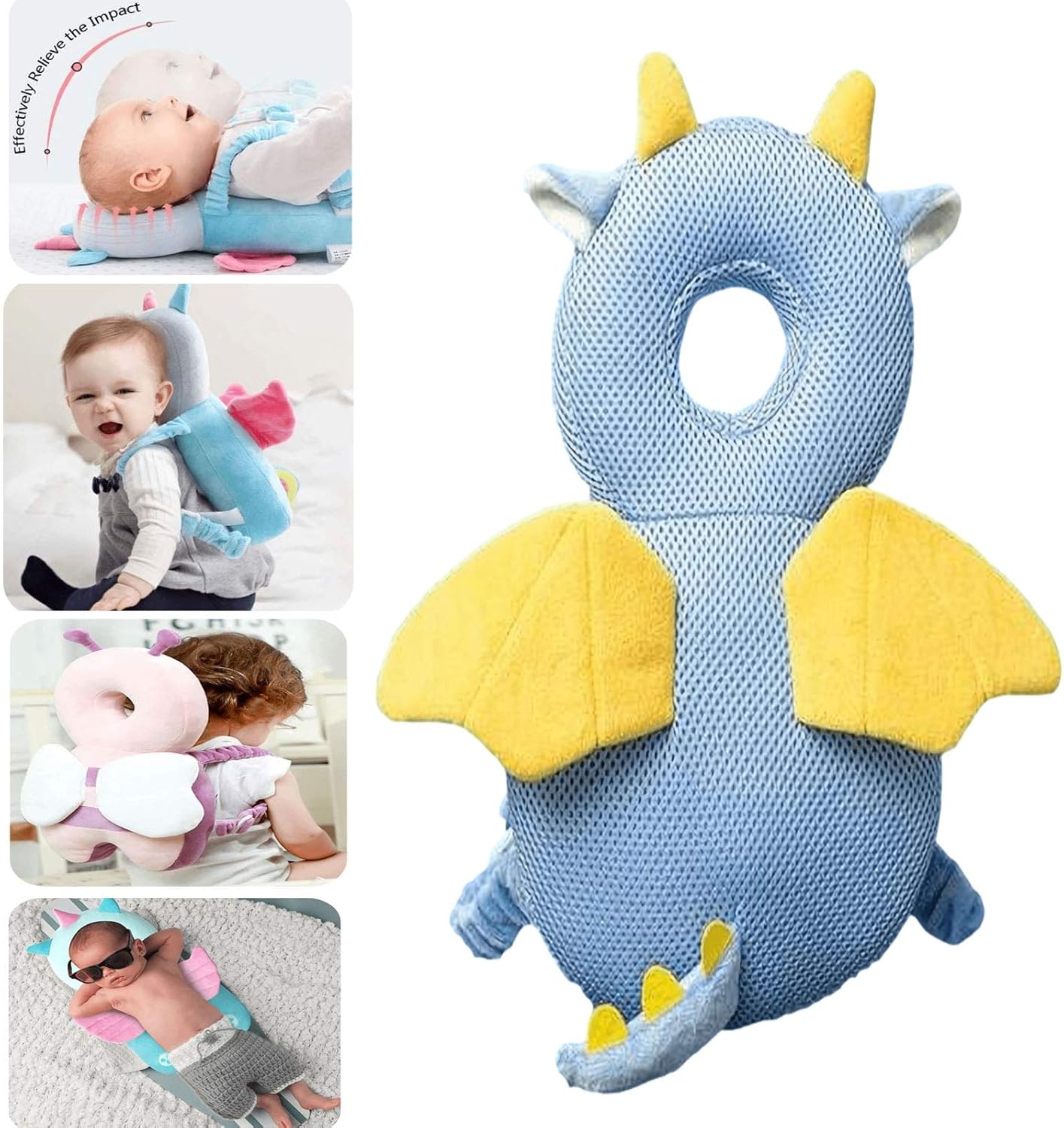 Toddler Baby Head Protector Pillow  Safety Cushion For 13T Infants With Cute Cartoon Wings Design 9