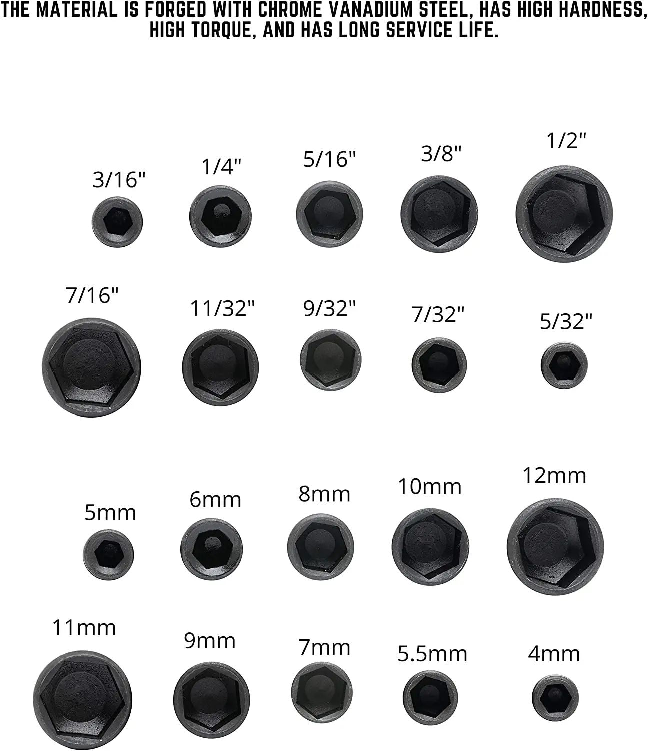 Magnetic Hex Socket Wrench Set Nut Driver Bits For Electric  Manual Screwdrivers 2