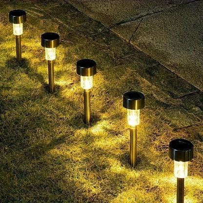 Outdoor Solar Garden Lights Waterproof LED Landscape Pathway Lamps For Yard Lawn Patio And Backyard 2