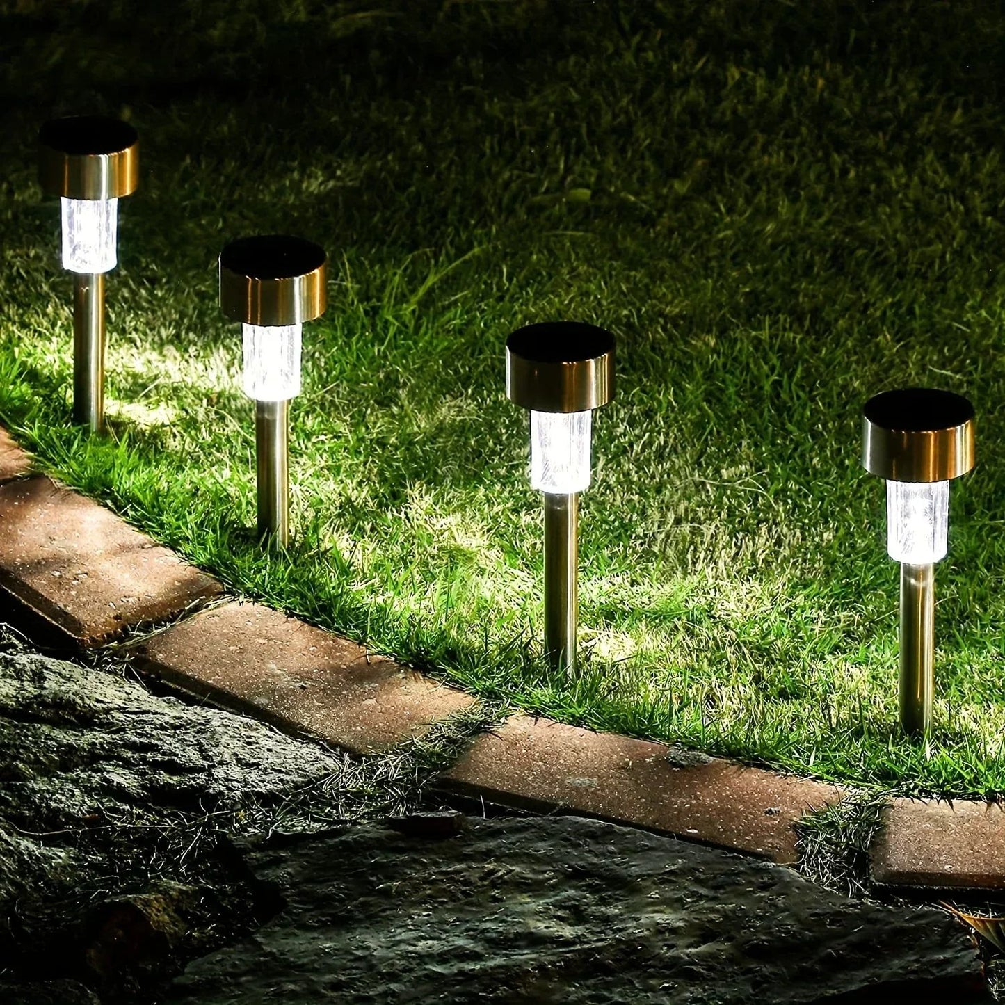 Outdoor Solar Garden Lights Waterproof LED Landscape Pathway Lamps For Yard Lawn Patio And Backyard 4
