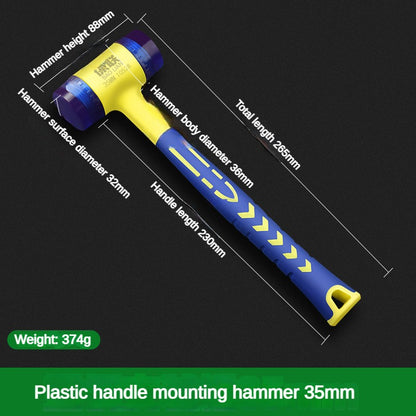 Detachable DualHead Rubber Hammer 2545mm Insulated Installation Tool With Rubber Grip 8