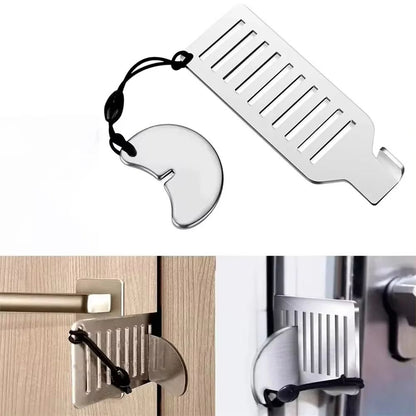 Safety Anti-Theft Door Blocker – Portable 8cm Stainless Steel Security Tool for Home, Hotel, Travel & Privacy Protection