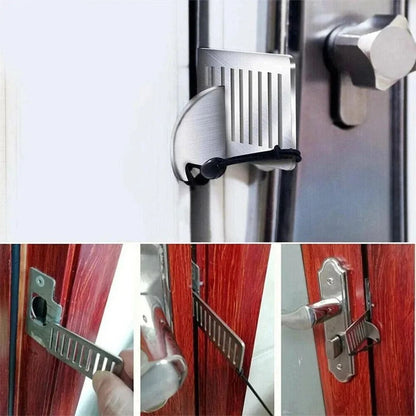 Safety AntiTheft Door Blocker  Portable 8cm Stainless Steel Security Tool For Home Hotel Travel  Pr 5
