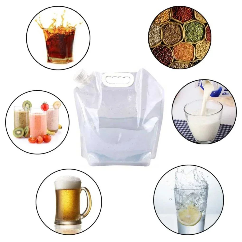 Portable Water Bag Folding Bucket Collapsible Water Container Jug With Handle For Outdoor Travel Ca 4