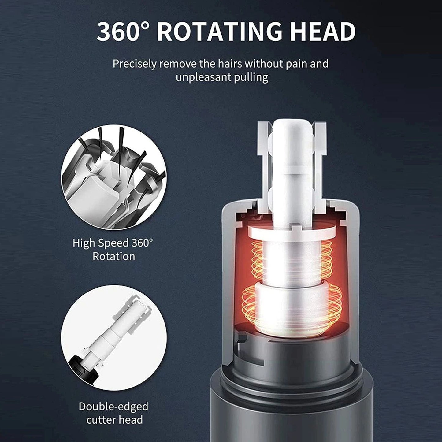 Electric Nose Ear Hair Trimmer For Men Painless Rechargeable Grooming Kit For Sideburns Eyebrows 5