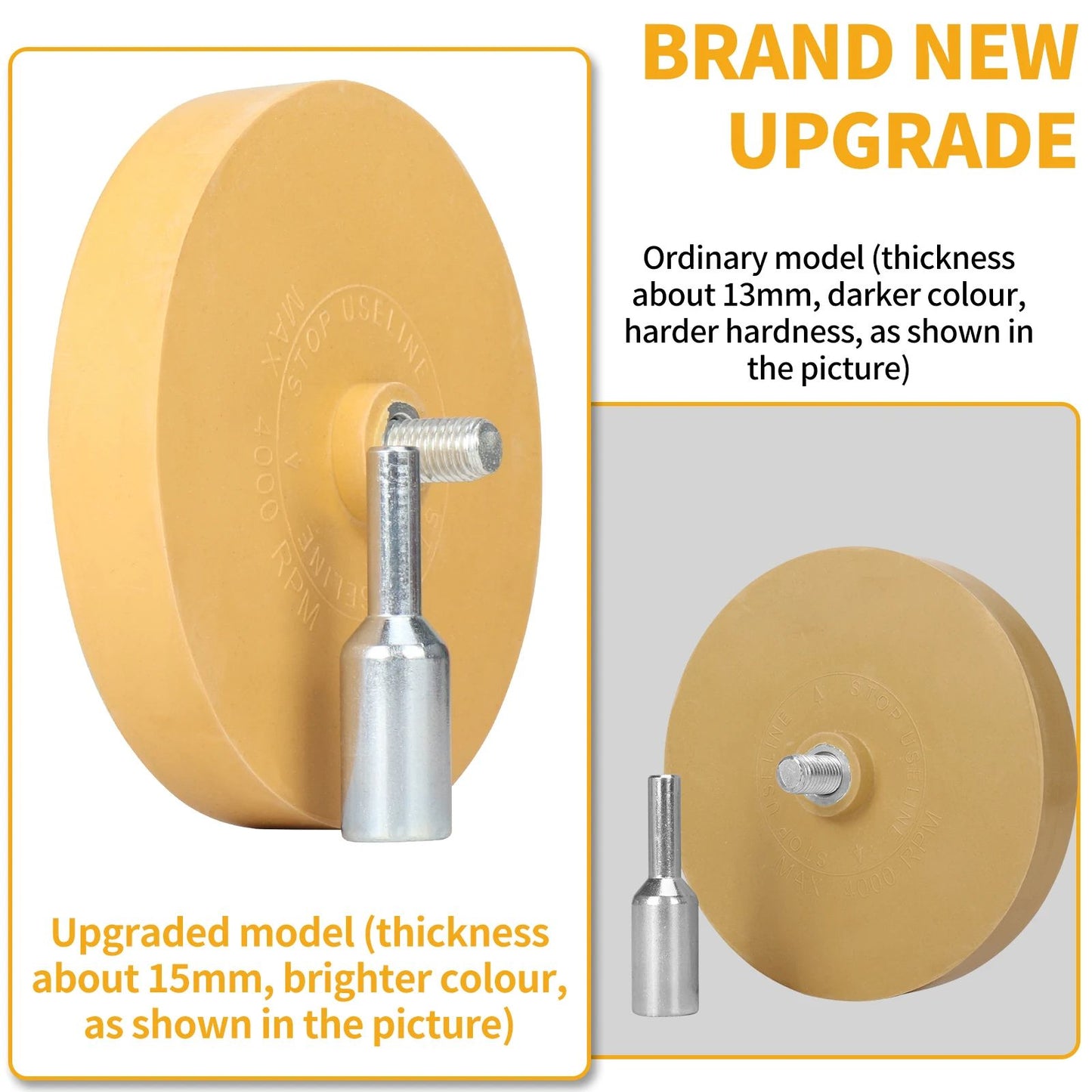 SIFANG Adhesive Remover Rubber Wheel Car Eraser Tool With Smooth Drill Adapter For Paint Repair  Vi 1