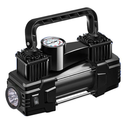 Air Compressor Dual Cylinder Tire Inflator Heavy Duty Car Electric Air Pump With LED Light Portable 7