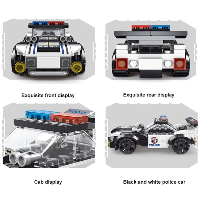 SWAT Super Police DualRotor Helicopter  City Plane DIY MOC Building Blocks Set Classic Model Bricks 1