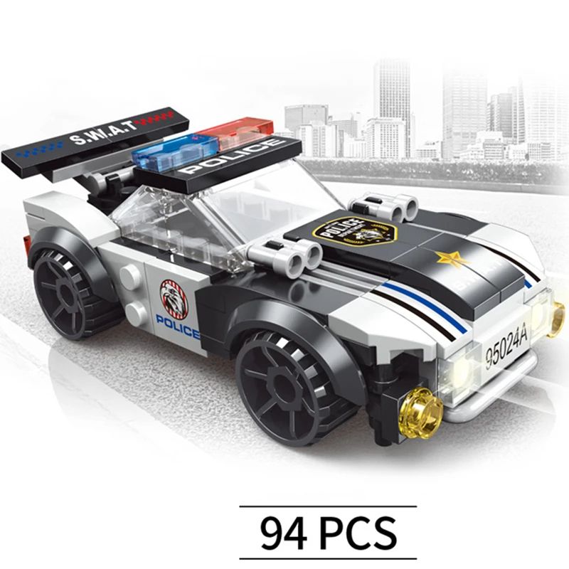 SWAT Super Police DualRotor Helicopter  City Plane DIY MOC Building Blocks Set Classic Model Bricks 6